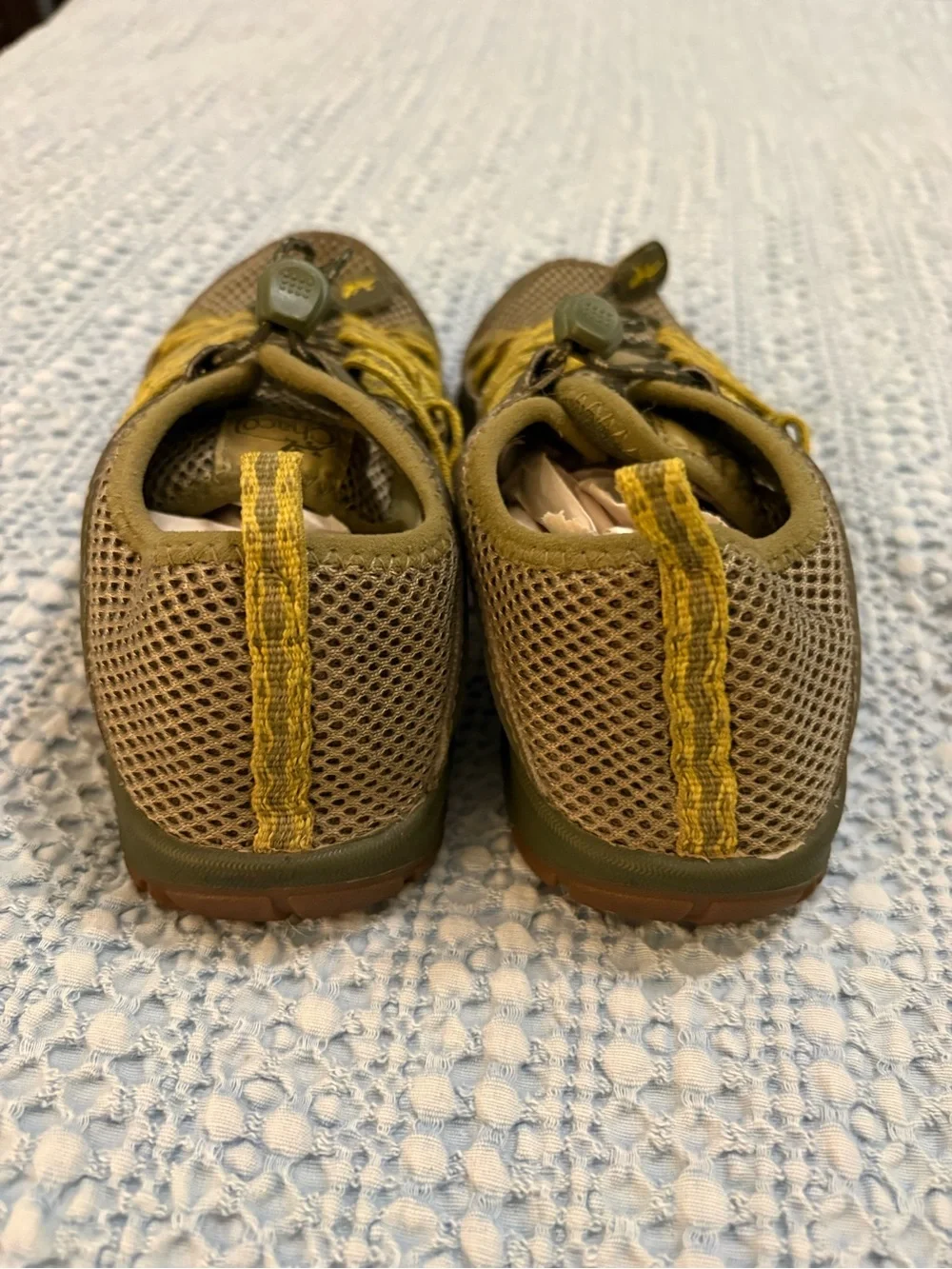 Chaco Kid Outcross 2 Olive Green Outdoor Sandal Water Shoes sz